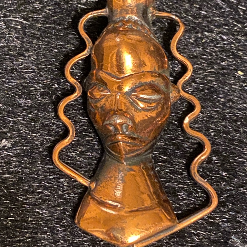 Unique Copper Tribal broach